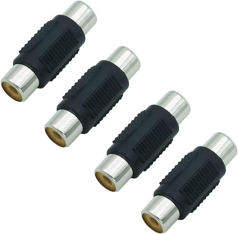 ZHLATECK RCA Female to Female Audio Connector Adapter, RCA Extension Cable Adapter Compatible for TV Projector Phono Speaker - Image 1